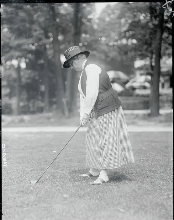 Framed Print : Socialite Mrs. Caleb Fox Playing Golf Framed Print : Socialite Mrs. Caleb Fox Playing Golf
