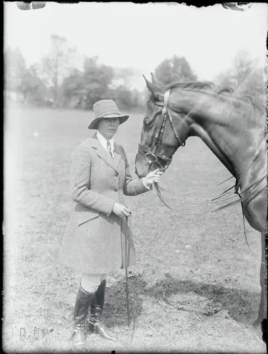 Framed Print : Socialite Posing with Racing Horse Framed Print : Socialite Posing with Racing Horse