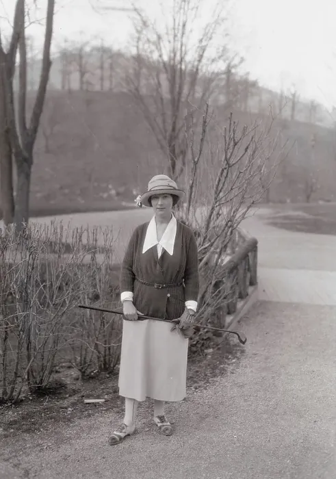 Framed Print : Socialite Woman Holding a Golf Club Framed Print : Socialite Woman Holding a Golf Club