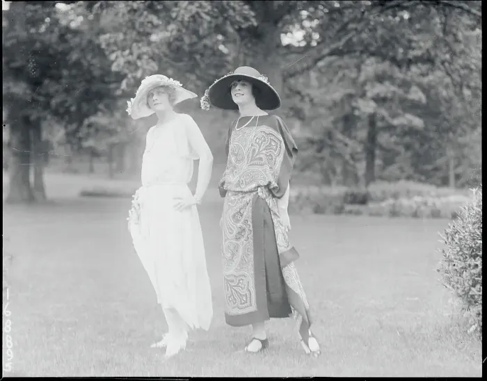 Framed Print : Socialite Women Posing on Lawn Framed Print : Socialite Women Posing on Lawn