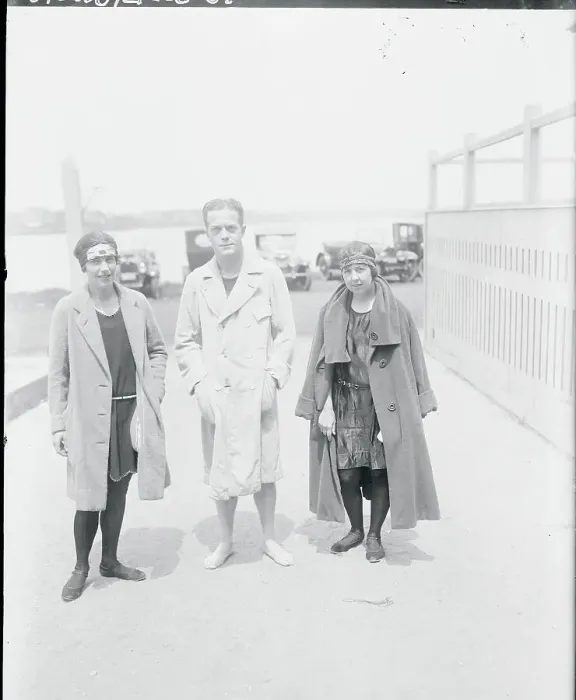 Framed Print : Socialites Posing for Camera