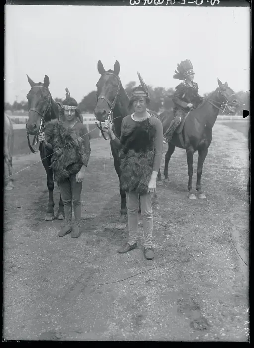 Framed Print : Socialites Wearing Indian Costumes Framed Print : Socialites Wearing Indian Costumes