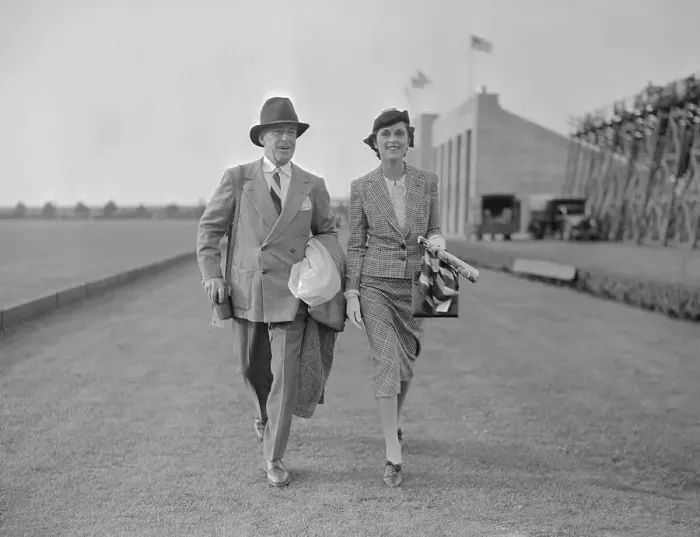 Framed Print : Society Couple Walking Framed Print : Society Couple Walking