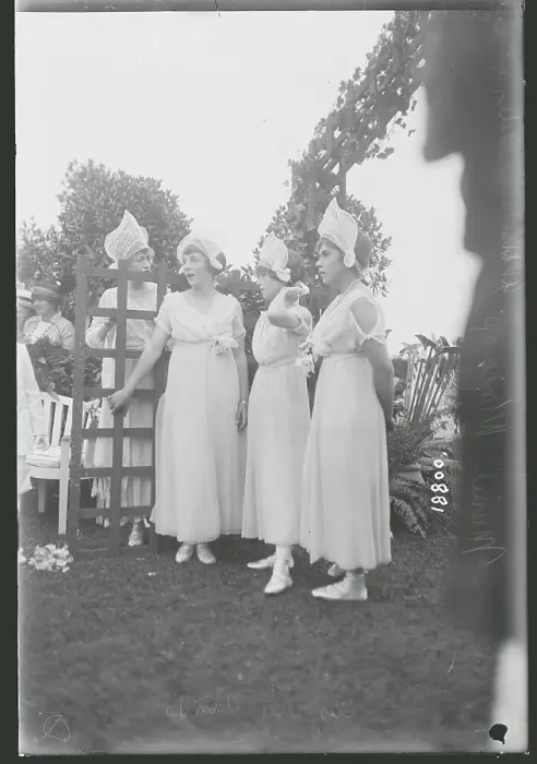 Framed Print : Society Ladies Attending a Function