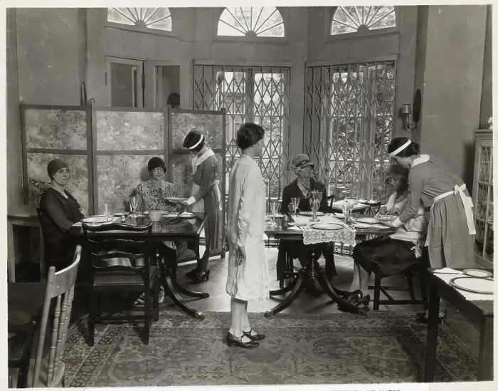 Framed Print : Society Luncheon In Parlor