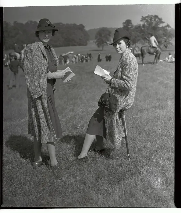 Framed Print : Society Women Attending Horse Race Framed Print : Society Women Attending Horse Race
