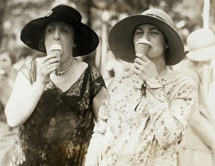 Framed Print : Society Women Eating Ice Cream Cones Framed Print : Society Women Eating Ice Cream Cones