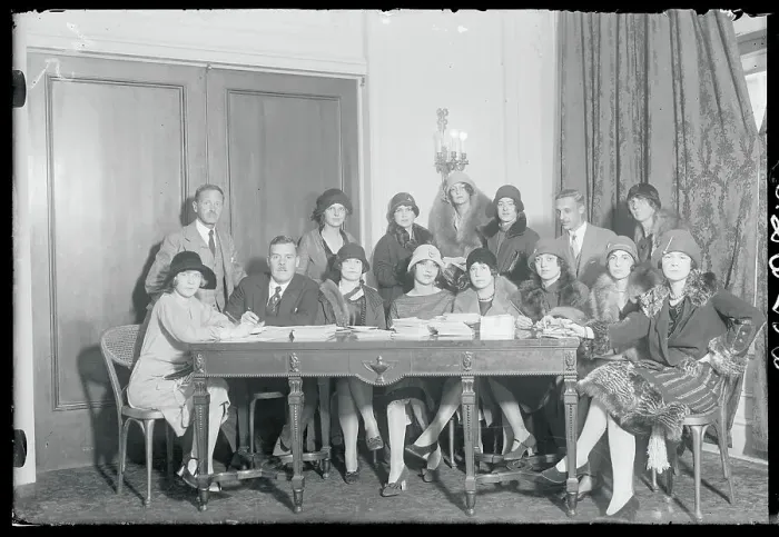 Framed Print : Society Women Meeting For Ball Framed Print : Society Women Meeting For Ball