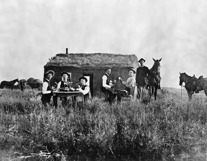 Framed Print : Sod House Settlers Nebraska 1880'S Framed Print : Sod House Settlers Nebraska 1880'S