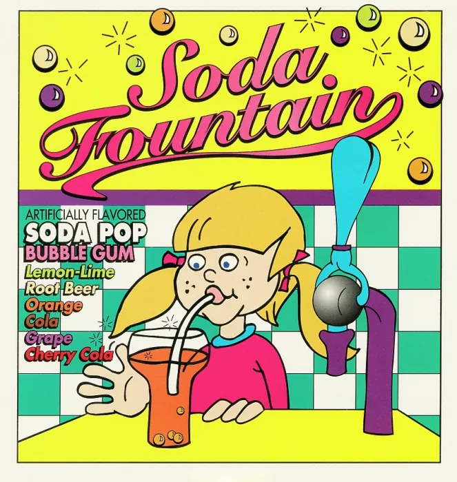 Framed Print : Soda Fountain Bubble Gum