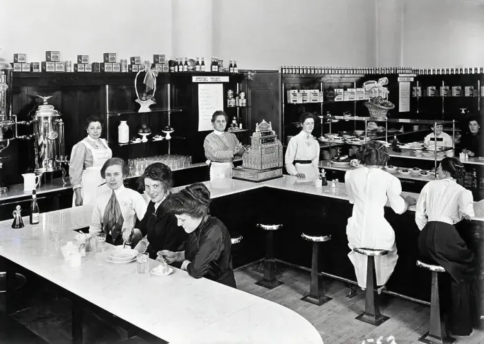 Framed Print : Soda Fountain At Department Store Framed Print : Soda Fountain At Department Store