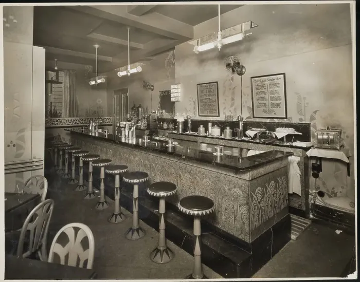 Framed Print : Soda Parlor Interior Framed Print : Soda Parlor Interior