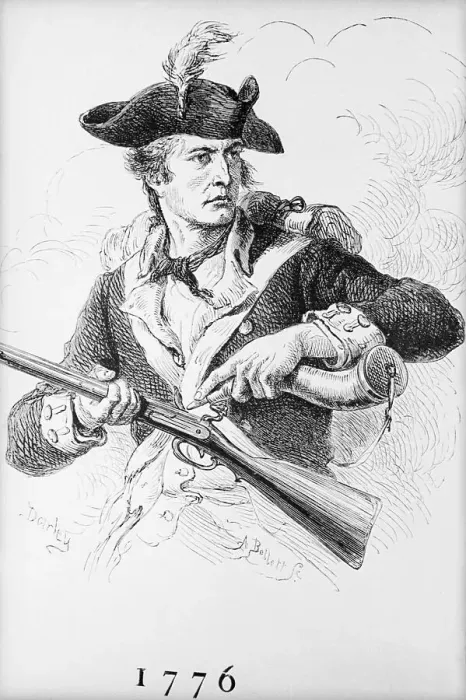 Framed Print : Soldier Of 1776 Filling Gun With Powder Framed Print : Soldier Of 1776 Filling Gun With Powder