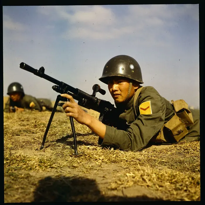 Framed Print : Soldier Aiming Gun from Ground Level Framed Print : Soldier Aiming Gun from Ground Level