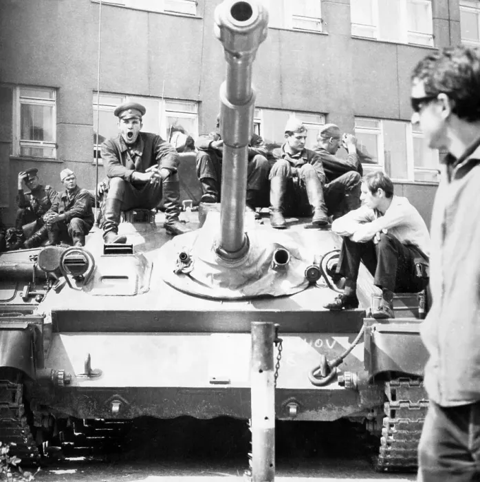 Framed Print : Soldier Atop Tank Yawning Framed Print : Soldier Atop Tank Yawning