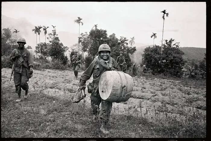 Framed Print : Soldier Carrying Drum as Spoils of War Framed Print : Soldier Carrying Drum as Spoils of War