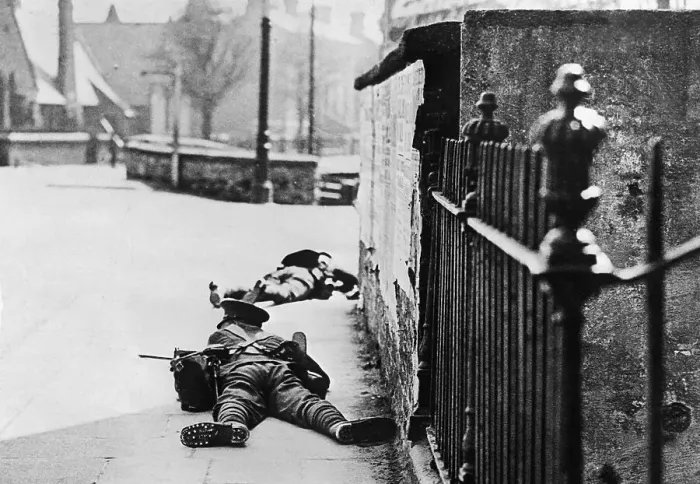 Framed Print : Soldier Crawling Over Bridge, With Gun Framed Print : Soldier Crawling Over Bridge, With Gun