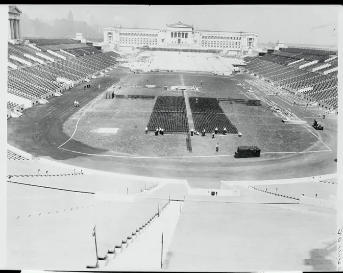 Framed Print : Soldier Field Prepearing for event Framed Print : Soldier Field Prepearing for event