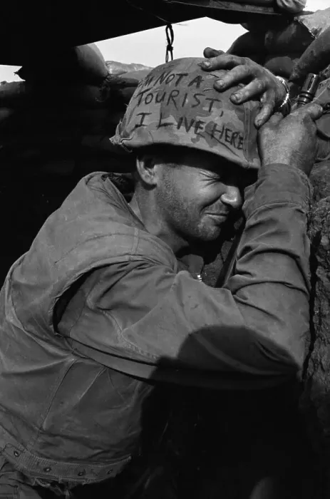Framed Print : Soldier Holding His Helmet on Head Framed Print : Soldier Holding His Helmet on Head