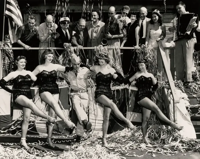 Framed Print : Soldier Joins Chorus Line Framed Print : Soldier Joins Chorus Line