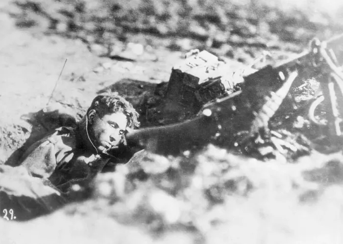 Framed Print : Soldier Lying on the Ground Framed Print : Soldier Lying on the Ground