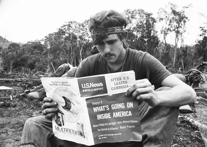 Framed Print : Soldier Reading Magazine Framed Print : Soldier Reading Magazine