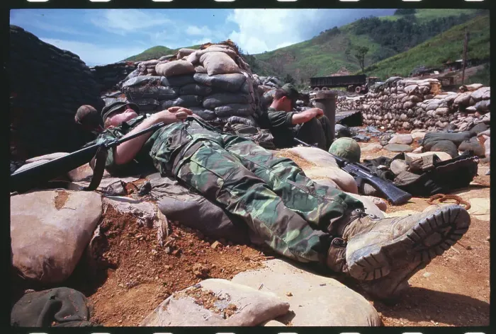 Framed Print : Soldier Resting on the Ground Framed Print : Soldier Resting on the Ground
