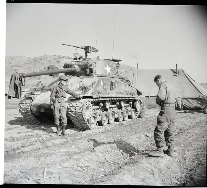 Framed Print : Soldier Takes Another'S Picture By Tank Framed Print : Soldier Takes Another'S Picture By Tank