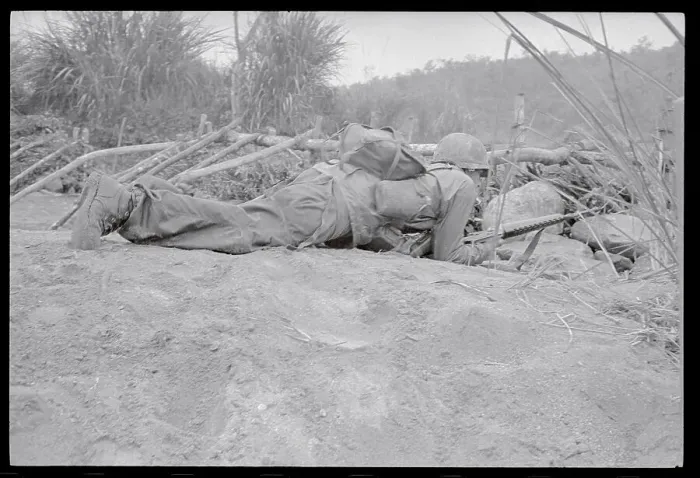 Framed Print : Soldier Taking Cover Framed Print : Soldier Taking Cover