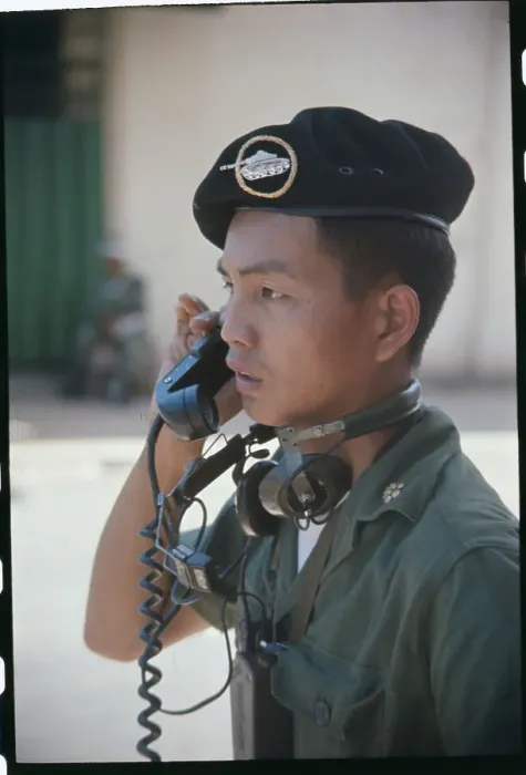 Framed Print : Soldier Talking on the Telephone Framed Print : Soldier Talking on the Telephone