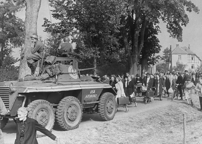 Framed Print : Soldier Vehicle and Refugees Traveling Countryside Framed Print : Soldier Vehicle and Refugees Traveling Countryside
