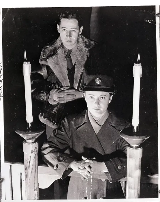 Framed Print : Soldier and WAC Pray at Midnight Mass Framed Print : Soldier and WAC Pray at Midnight Mass