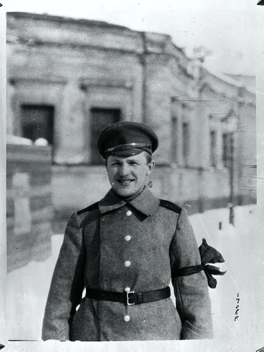 Framed Print : Soldier Wearing Bolshevik Ribbon Framed Print : Soldier Wearing Bolshevik Ribbon