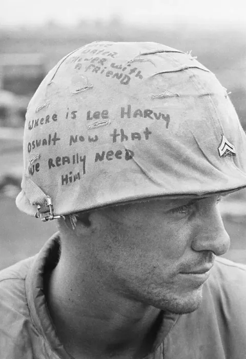 Framed Print : Soldier Wearing a Helmet with an Inscription Framed Print : Soldier Wearing a Helmet with an Inscription