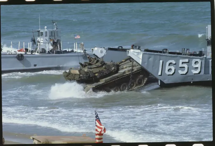 Framed Print : Soldiers Arriving from Ship to Shore Framed Print : Soldiers Arriving from Ship to Shore