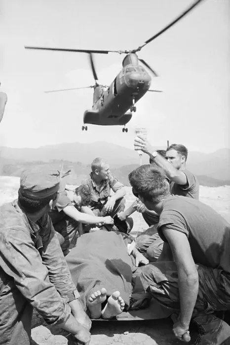 Framed Print : Soldiers Give Blood To Wounded Comrade
