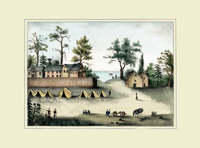 Framed Print : Soldiers in camp, Picolata, Florida Framed Print : Soldiers in camp, Picolata, Florida