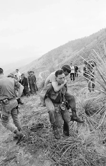 Framed Print : Soldiers Carrying His Comrade Framed Print : Soldiers Carrying His Comrade