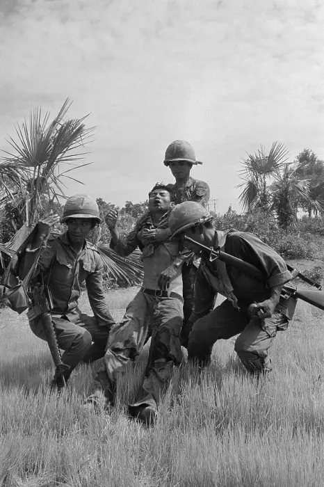 Framed Print : Soldiers Carrying Wounded Soldier Framed Print : Soldiers Carrying Wounded Soldier