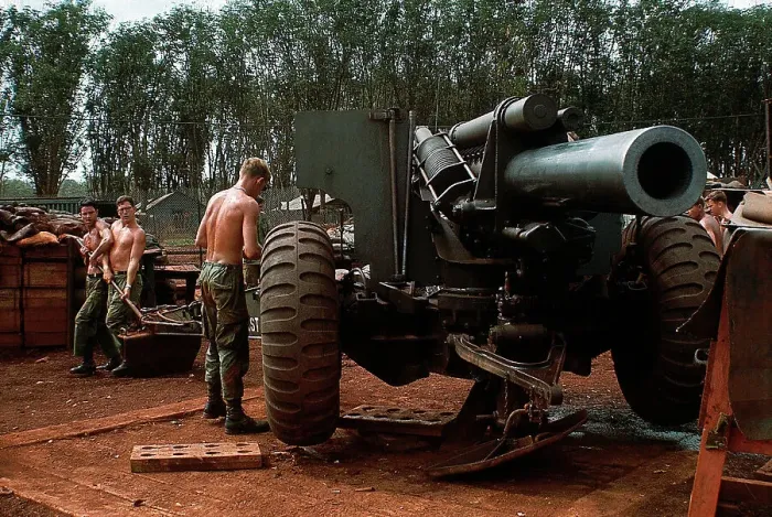 Framed Print : Soldiers Check Out Heavy Artillery Framed Print : Soldiers Check Out Heavy Artillery