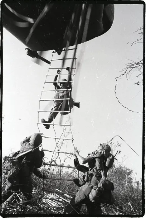 Framed Print : Soldiers Climbing Rope To Helicopter Framed Print : Soldiers Climbing Rope To Helicopter