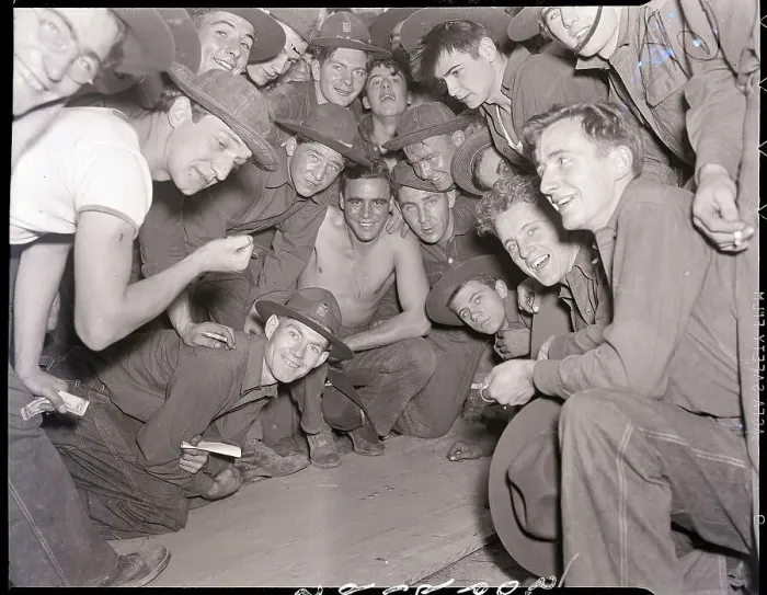 Framed Print : Soldiers Crowd Around Dice Game Framed Print : Soldiers Crowd Around Dice Game