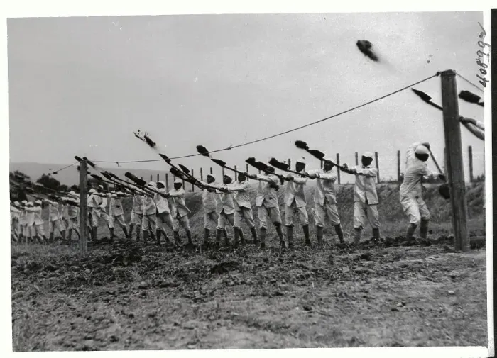 Framed Print : Soldiers Digging Trenches Framed Print : Soldiers Digging Trenches