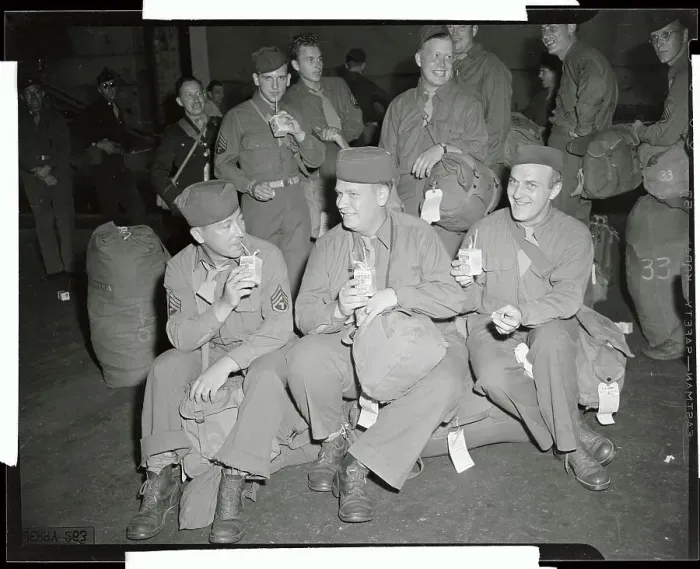 Framed Print : Soldiers Drinking Milk Framed Print : Soldiers Drinking Milk