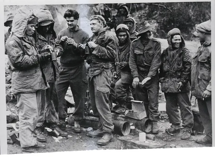 Framed Print : Soldiers Eating Rations, Celebrating Framed Print : Soldiers Eating Rations, Celebrating