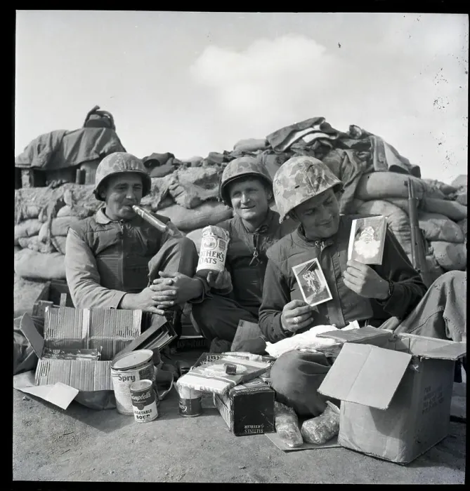 Framed Print : Soldiers Enjoying Their Christmas Presents Framed Print : Soldiers Enjoying Their Christmas Presents