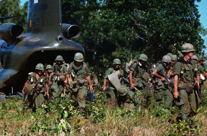 Framed Print : Soldiers Exiting Helicopter Framed Print : Soldiers Exiting Helicopter