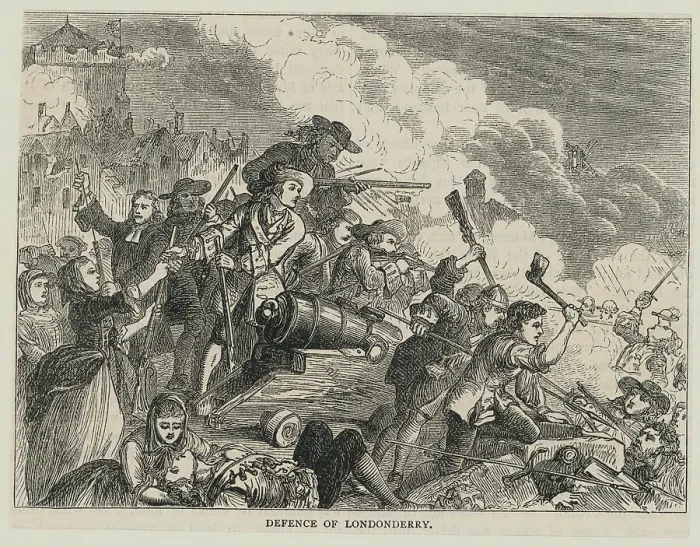 Framed Print : Soldiers Fighting at Londonderry Framed Print : Soldiers Fighting at Londonderry