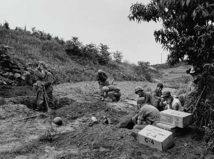 Framed Print : Soldiers Firing Mortars In South Korea Framed Print : Soldiers Firing Mortars In South Korea