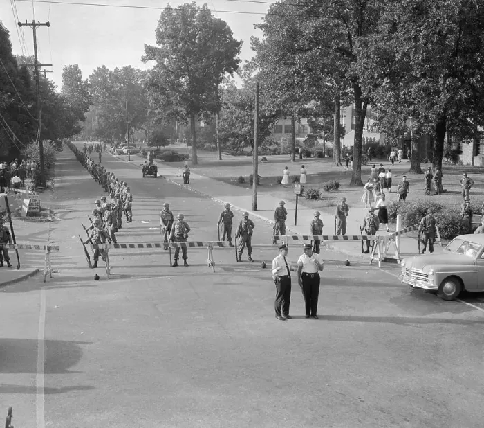 Framed Print : Soldiers Getting in Position at High School Framed Print : Soldiers Getting in Position at High School